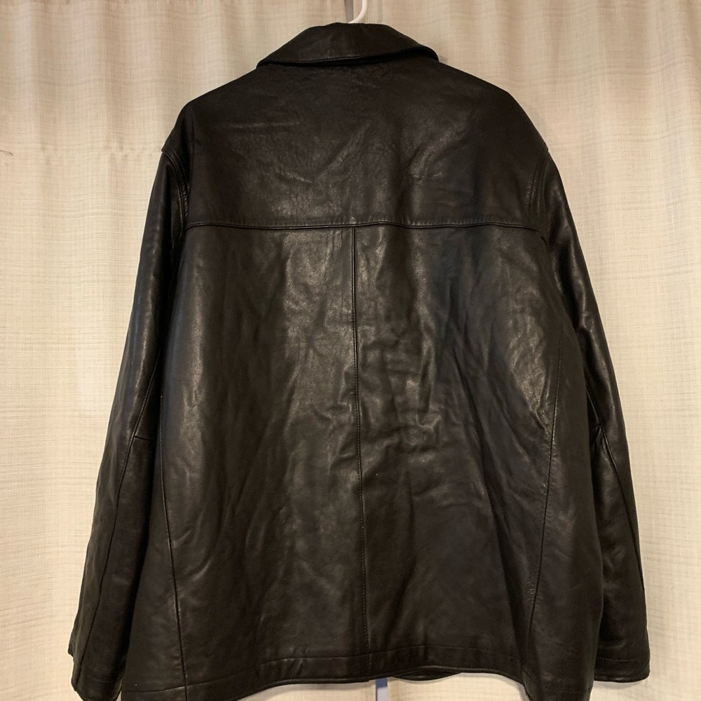 Perry Ellis Black Lamb Skin Jacket - Picture 2 of 3
